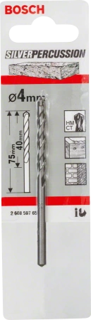 Wiertło do betonu, kamienia i cegły SILVER PERCUSSION Bosch 4x75 mm CYL-3