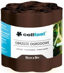 Obrzeże ogrodowe do trawników brązowe 15cm x 9m Cellfast 30-012H