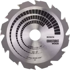 Tarcza pilarska do drewna CONSTRUCT WOOD Bosch 190x30 mm 12 zębów