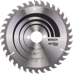 Tarcza pilarska do drewna OPTILINE WOOD Bosch 190x30 mm 36 zębów