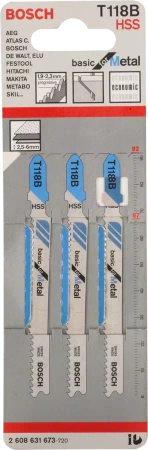 Brzeszczot do wyrzynarki do metalu BASIC FOR METAL Bosch T 118 B 3 sztuki