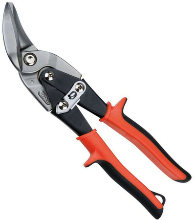 Nożyce do blachy odgięte prawe o długości 240 mm i średnicy cięcia 1.2 mm Neo 31-063