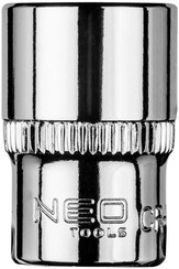 Nasadka sześciokątna krótka ze stali CrV o rozmiarze 1/4" 12 mm Neo 08-452