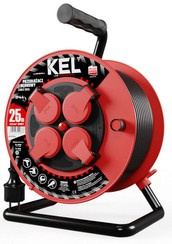 Przedłużacz elektryczny bębnowy warsztatowy o długości 25 m KEL PB-PRO/S/25M/3X1,5/H05RR-F