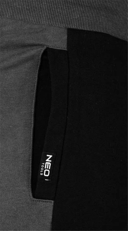 Spodnie dresowe Comfort szaro-czarne rozmiar XXXL Neo 81-283