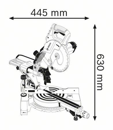 Bosch ukośnica z posuwem GCM 800 SJ Professional