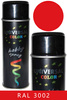 Farba uniwersalna czerwony-karminowy połysk w sprayu RAL 3002 o pojemności 400 ml UC