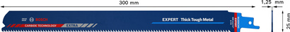 Brzeszczot do piły szablastej do metalu TOUGH METAL Bosch EXPERT S 1255 CHC