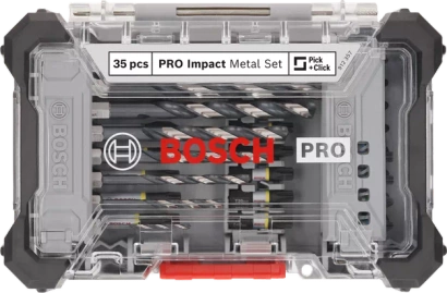 35-częściowy zestaw bitów i wierteł HSS-G PRO Impact Metal Set Bosch 2608521U80