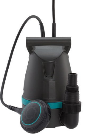 Pompa zanurzeniowa elektryczna z pływakiem do wody Gardena o mocy 400 W wydajność 8600l/h 9001-29