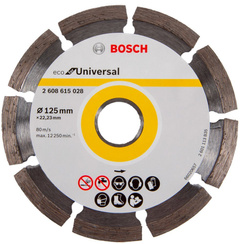 Tarcza diamentowa uniwersalna do betonu, cegły, kamienia ECO FOR UNIVERSAL Bosch 125 mm
