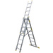 Drabina aluminiowa trzyelementowa 8-stopniowa 3x8 150kg Metalkas BS-DW_3X8