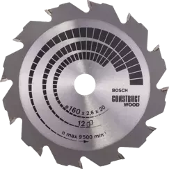 Tarcza pilarska do drewna CONSTRUCT WOOD Bosch 160x20 mm 12 zębów