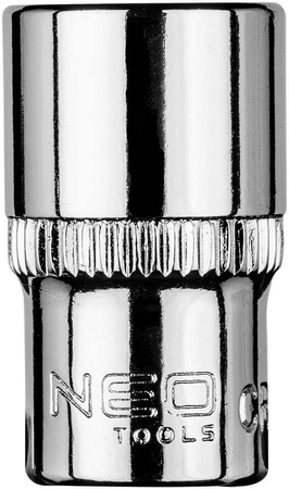 Nasadka sześciokątna krótka ze stali CrV o rozmiarze 1/4" 10 mm Neo 08-450