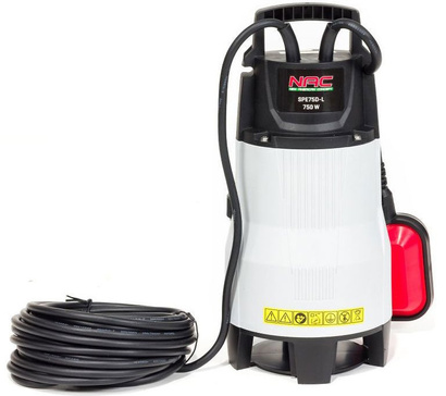Pompa zatapialna do brudnej wody o mocy 750 W Nac SPE75D-L