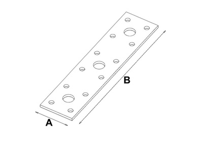 Łącznik budowlany płaski ciesielski ŁP7 o wymiarach 150 x 35 mm