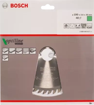 Tarcza pilarska do drewna OPTILINE WOOD Bosch 190x30 mm 48 zębów