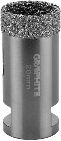 Otwornica diamentowa do kamienia, gresu, płytek, szkła, asfaltu, cegły i betonu 28 mm Graphite 55H308