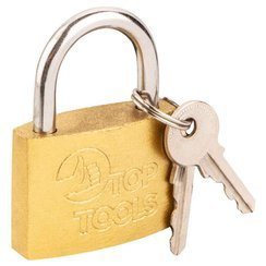 Kłódka żeliwna o średnicy jarzma 5 mm + 2 klucze Top Tools 90U271