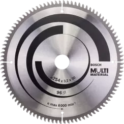 Tarcza pilarska do drewna i metalu MULTI MATERIAL Bosch 254x30 mm 96 zębów