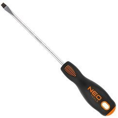Wkrętak płaski z magnetyczną końcówką ze stali S2 SvCm o rozmiarze 5.5 x 200 mm Neo 04-014