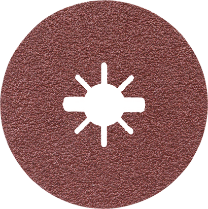 Tarcza krążek fibrowy szlifierski do metalu Bosch z systemem X-LOCK o średnicy 125 x 22,23 i ziarnistości G60 R444