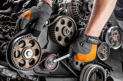 Klucz płasko-oczkowy HEX/V ze stali CrV o rozmiarze 8 mm Neo 09-408