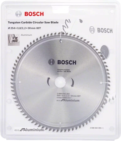 Tarcza pilarska do metalu i aluminium ECO FOR ALUMINUM Bosch 254x30 mm 80 zębów