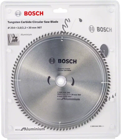 Tarcza pilarska do metalu i aluminium ECO FOR ALUMINUM Bosch 254x30 mm 96 zębów