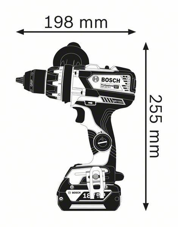 Bosch wiertarko-wkrętarka z silnikiem bezszczotkowym GSR 18 V-110 C + L-BOXX body korpus