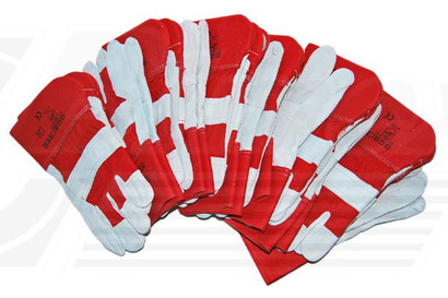 RĘKAWICE SKÓRZANE ROBOCZE OCHRONNE GOBI RED | 12 PAR