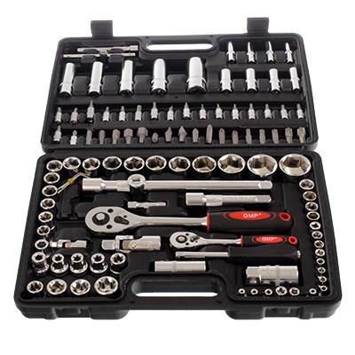 Zestaw kluczy nasadowych 1/2" i 1/4" 108 elementów Hermon