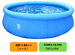 Basen ogrodowy rozporowy okrągły niebieski o wymiarach 420 x 84 cm i pojemności 7820 l Avenli + pompa filtrująca