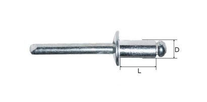 Nity zrywalne aluminiowo-stalowe 6 x 20 mm opakowanie 1 kg