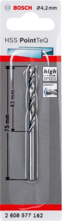 Wiertło kręte do metalu HSS POINTTEQ Bosch 4,2x75 mm