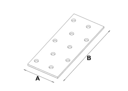 Łącznik budowlany płytka perferowana PP2 40 x 100 x 2 mm