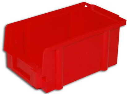 Pojemnik magazynowy warsztatowy plastikowy czerwony ( NR. 0 )