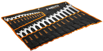 Zestaw kluczy płasko-oczkowych o rozmiarach 6 - 32 mm 26 elementów Neo 09-754