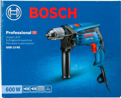 Wiertarka udarowa sieciowa o mocy 600W Bosch Professional GSB 13 RE 0601217100