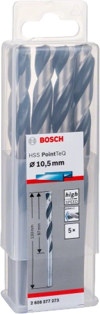 Wiertło kręte do metalu HSS POINTTEQ Bosch 10,5x133 mm 5 sztuk