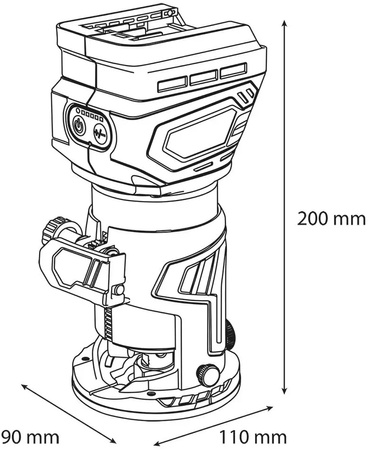 Frezarka górnowrzecionowa akumulatorowa bezszczotkowa 18V ENERGY+ Graphite 58GE140