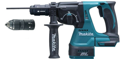 Młotowiertarka akumulatorowa z energią udaru 2.0 J SDS Plus 18V Makita + walizka MAKPAC DHR243ZJ