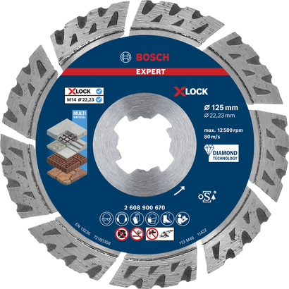 Tarcza diamentowa D 125 EXPERT Multi Material X-LOCK Bosch 2608900670
