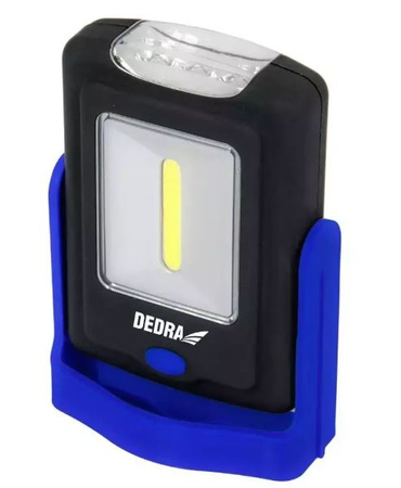 Latarka 1W COB LED + 3LED z bateriami magnes DEDRA L1005