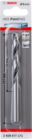 Wiertło kręte do metalu HSS POINTTEQ Bosch 8x117 mm