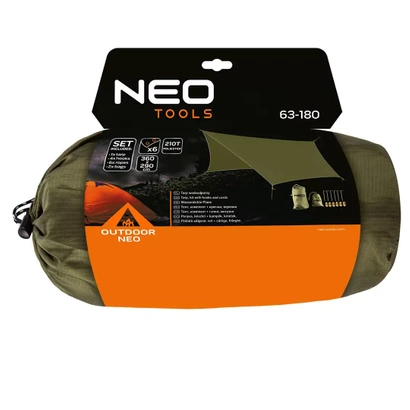 Tarp wodoodporny 360 x 290 cm 210T PU3000 63-180 NEO TOOLS