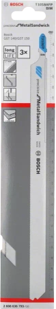 Brzeszczot do wyrzynarki do metalu PRECISION FOR METAL-SANDWICH Bosch T 1018 AFP 3 sztuki