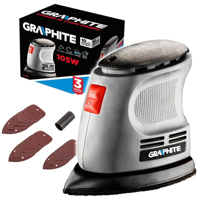 Szlifierka oscylacyjna delta sieciowa 105 W Graphite 140 x 140 x 97 mm 59G335