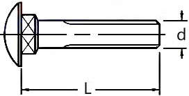 M8x40 ŚRUBA ZAMKOWA OCYNKOWANA DIN 603 OCYNK