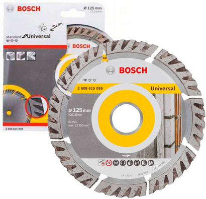 Tarcza diamentowa uniwersalna do betonu, cegły, kamienia Bosch o średnicy 125mm 2608615059